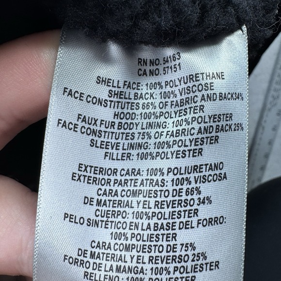 Levis Full Zip Jacket Men's 2XLT Black Vegan Leather Pleather Snap 2XL tall Moto - Picture 3 of 12